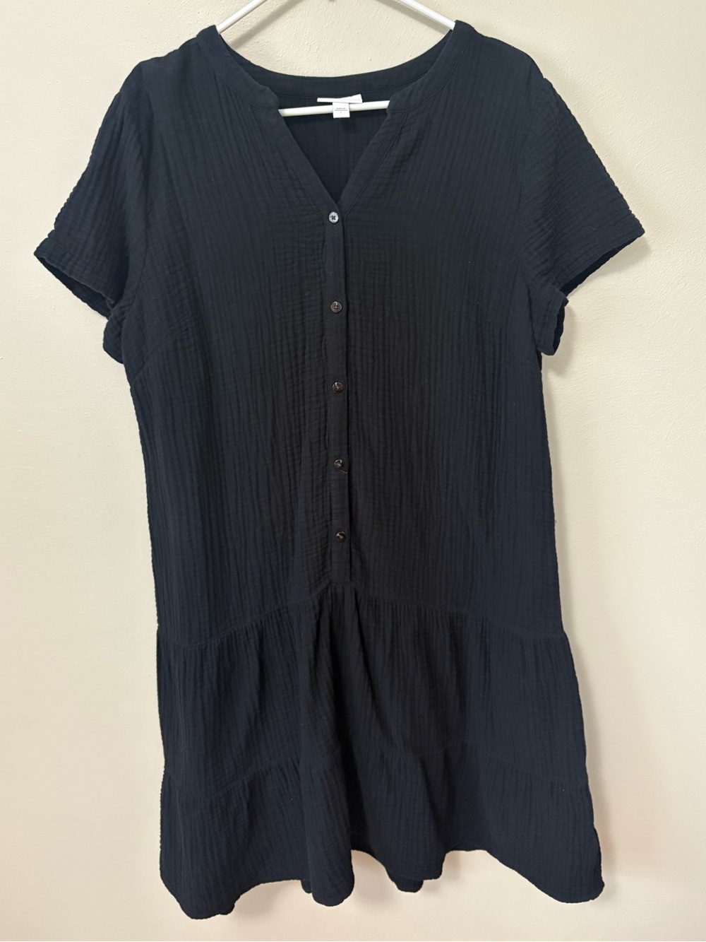 J. Jill Cotton Gauze Drop Waist Dress L